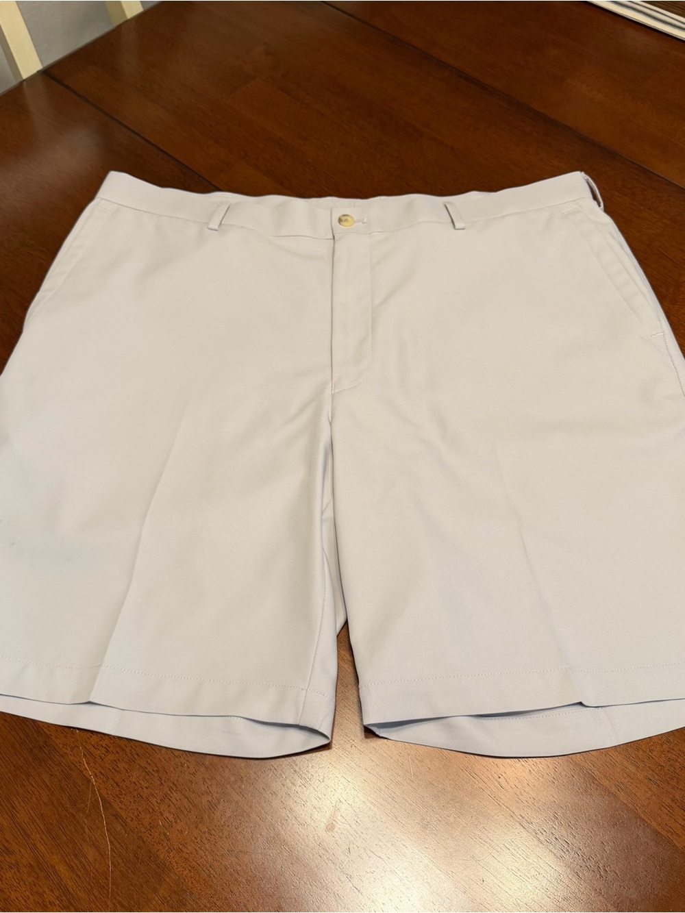 Peter Millar e4 Salem Shorts Men 38 Gray Crown Sport 9" Golf Wicking Work Chino